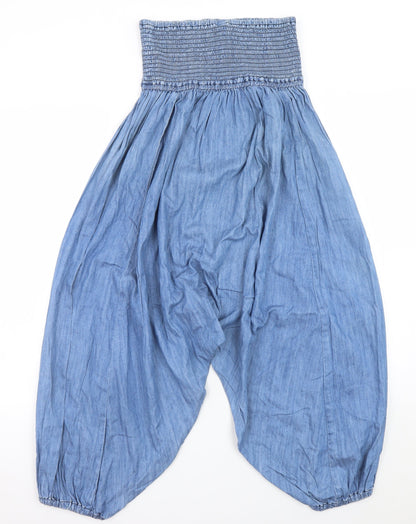 Womens UK Size M MNG Jeans Relaxed Fit Wide-Leg Blue Jeans
