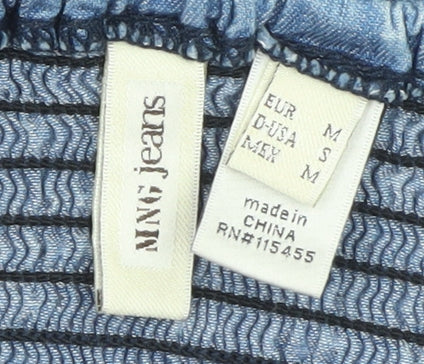 Womens UK Size M MNG Jeans Relaxed Fit Wide-Leg Blue Jeans
