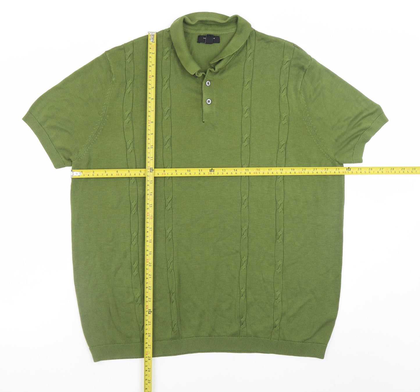 Mens UK Size 3XL New Look Viscose Blend Polo Shirt