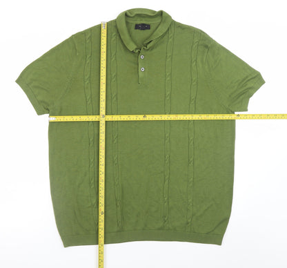 Mens UK Size 3XL New Look Viscose Blend Polo Shirt