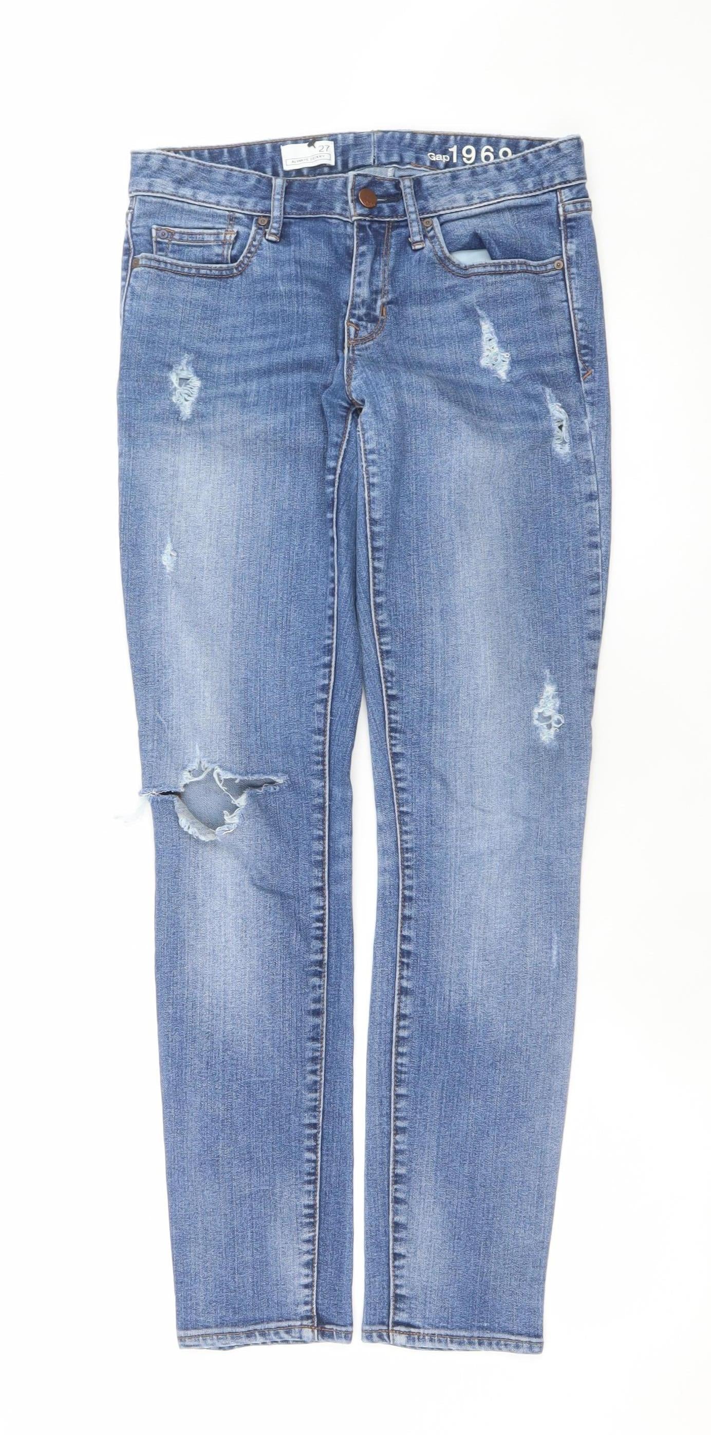 Womens UK Size 4 Gap Slim Fit Skinny Blue Jeans