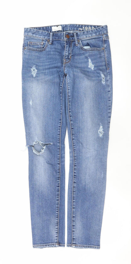 Womens UK Size 4 Gap Slim Fit Skinny Blue Jeans