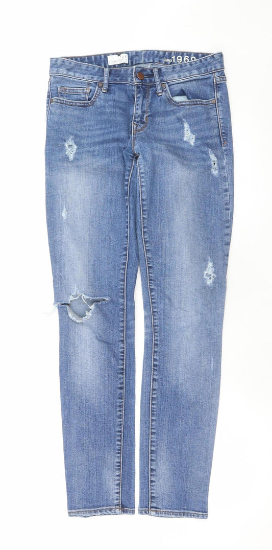 Womens UK Size 4 Gap Slim Fit Skinny Blue Jeans