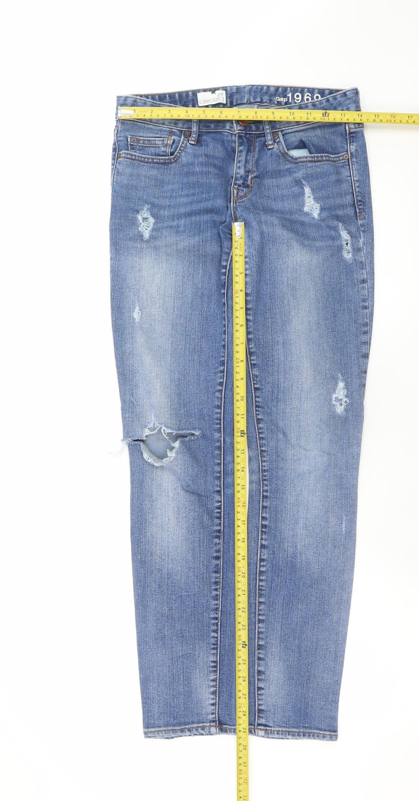 Womens UK Size 4 Gap Slim Fit Skinny Blue Jeans