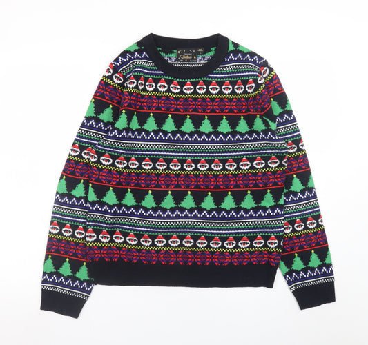 Womens UK Size L Brave Soul Multicoloured Pullover Jumper