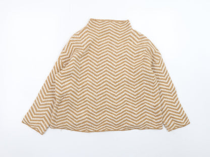 Womens UK Size M Kin by John Lewis Beige Pullover Jumper