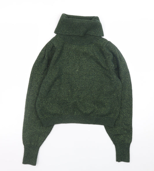 Womens UK Size 8 MNG Basics Green Pullover Jumper