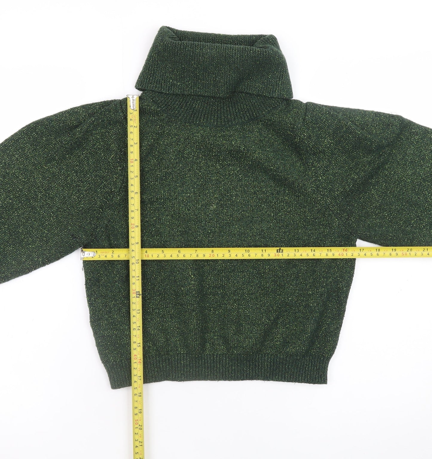 Womens UK Size 8 MNG Basics Green Pullover Jumper