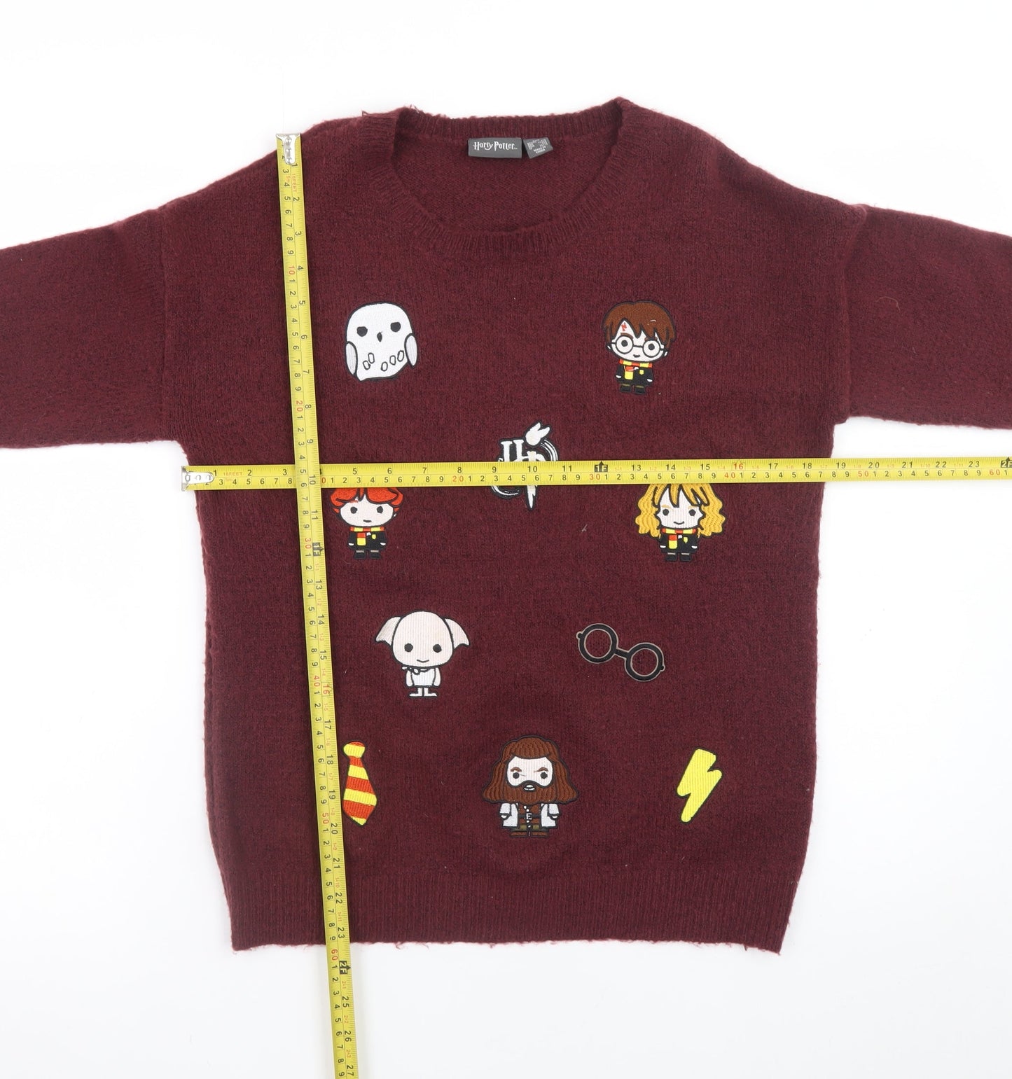 Womens UK Size 2XS Harry Potter Red Pullover Jumper
