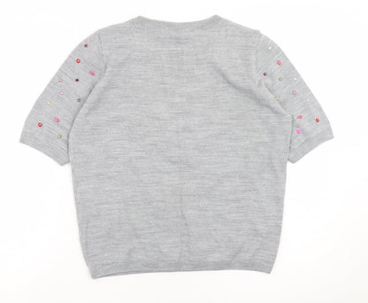 Womens UK Size 14 Marks and Spencer Grey Pullover Jumper