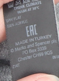 Womens UK Size 14 Marks and Spencer Grey Pullover Jumper