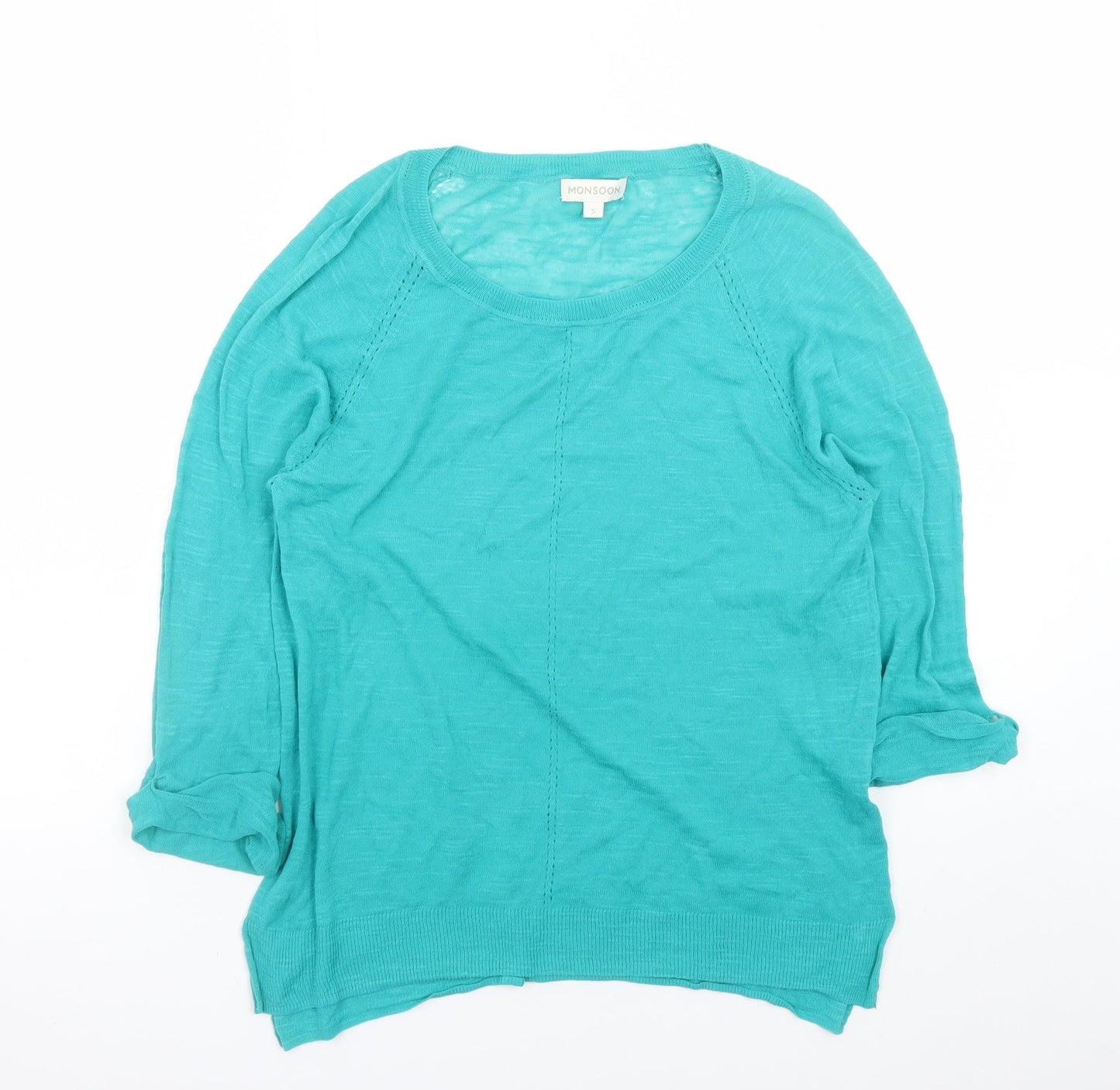 Womens UK Size S Monsoon Green Pullover Jumper
