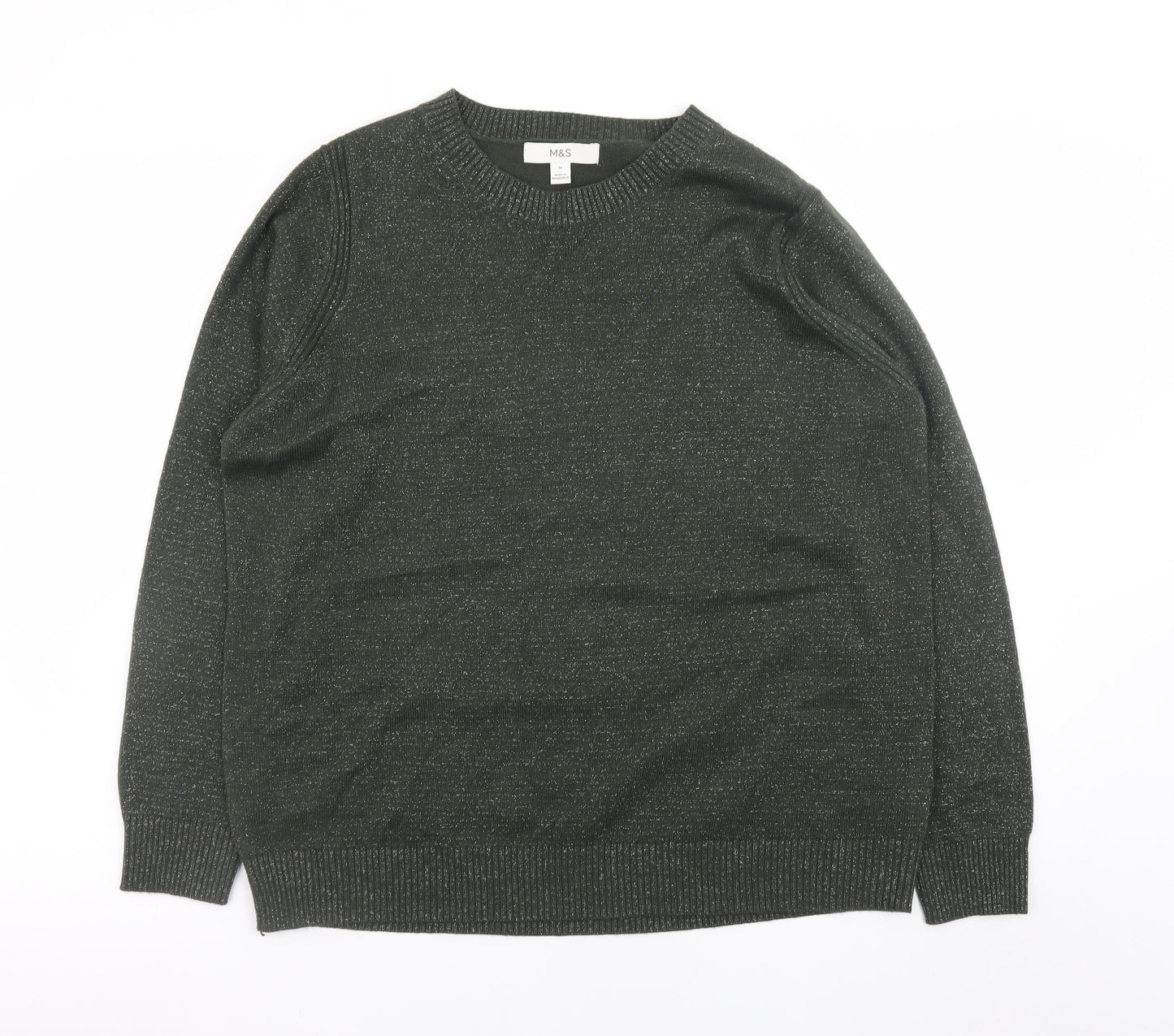 Womens UK Size M Marks and Spencer Green Pullover Jumper