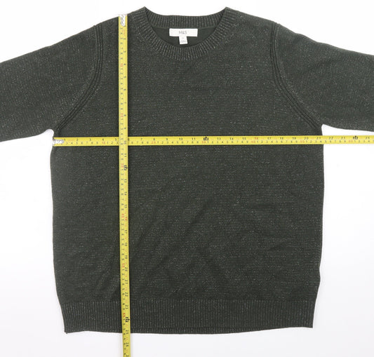 Womens UK Size M Marks and Spencer Green Pullover Jumper