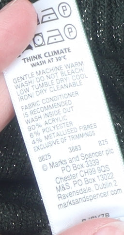 Womens UK Size M Marks and Spencer Green Pullover Jumper