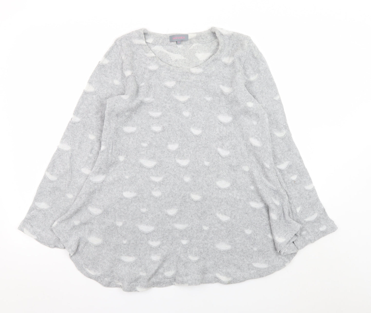 Womens UK Size S Sahara Grey Pullover Jumper
