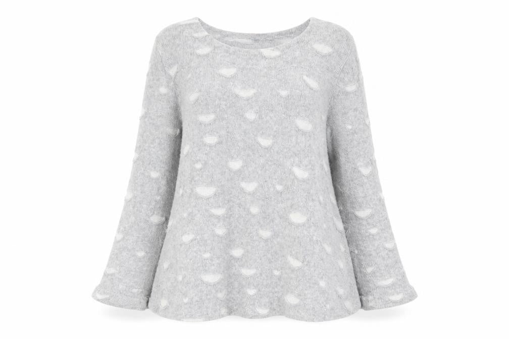Womens UK Size S Sahara Grey Pullover Jumper
