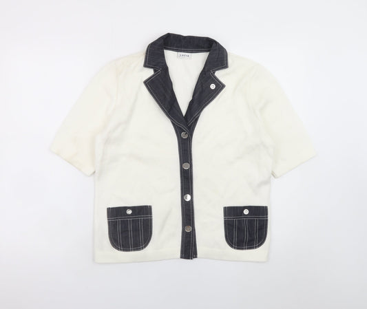 Womens UK Size 12 LUCIA Ivory Cardigan Jumper