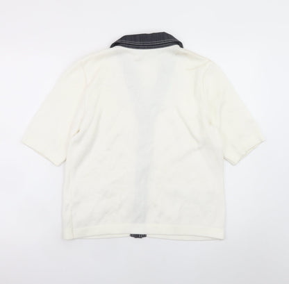 Womens UK Size 12 LUCIA Ivory Cardigan Jumper