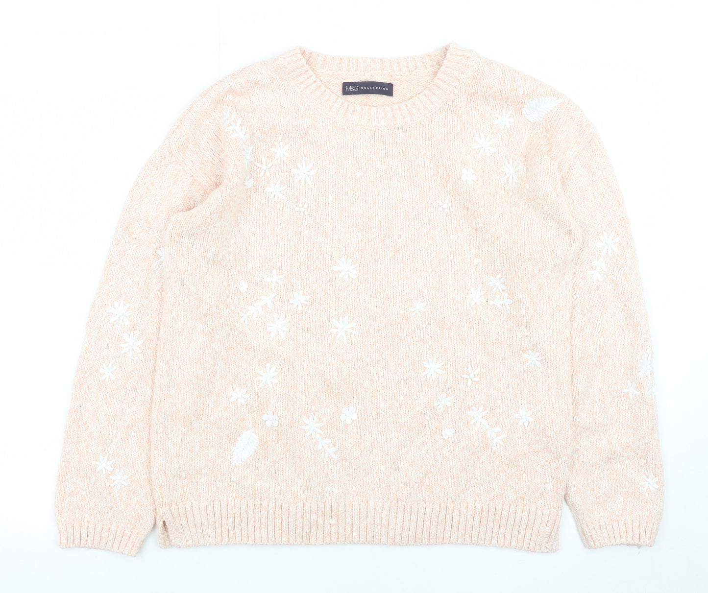 Womens UK Size 14 Marks and Spencer Beige Pullover Jumper