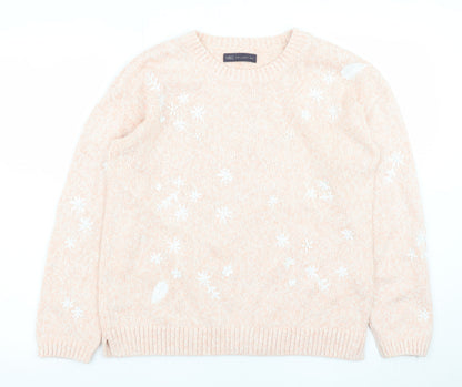 Womens UK Size 14 Marks and Spencer Beige Pullover Jumper