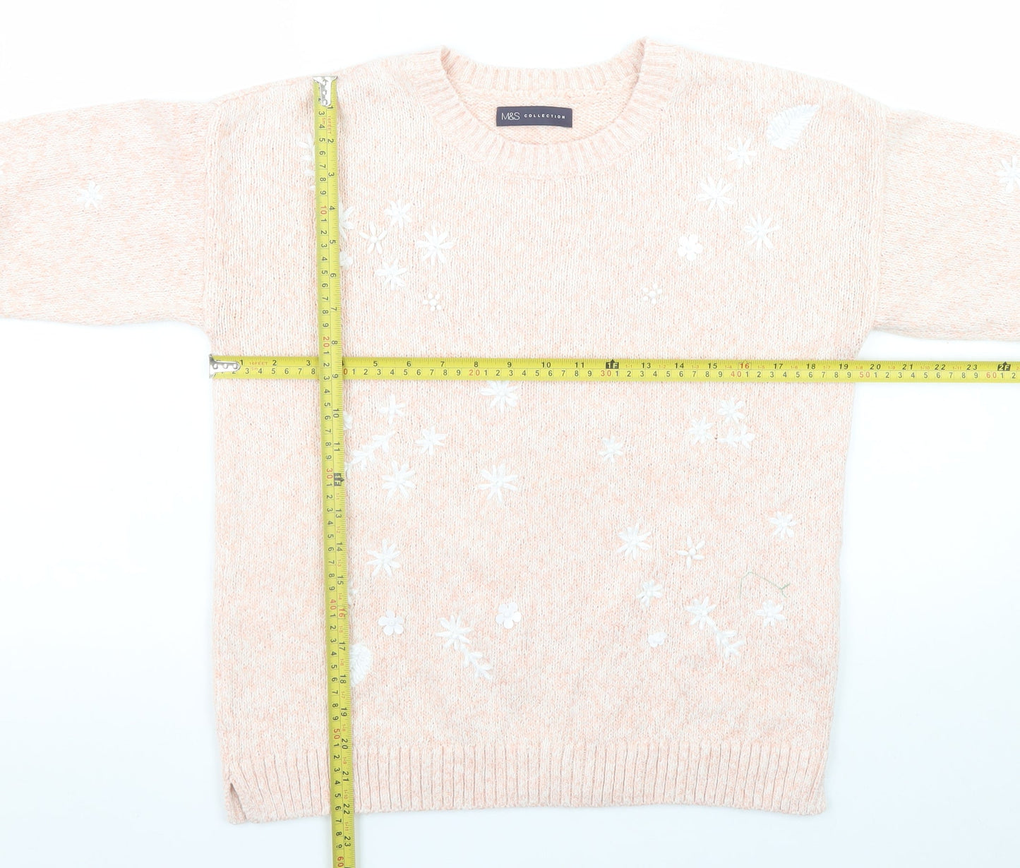 Womens UK Size 14 Marks and Spencer Beige Pullover Jumper