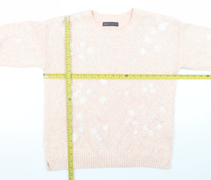 Womens UK Size 14 Marks and Spencer Beige Pullover Jumper