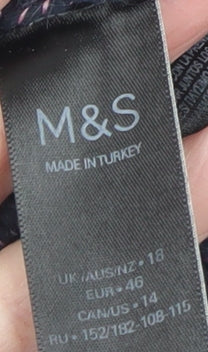 Womens UK Size 18 Marks and Spencer Black Pullover Jumper