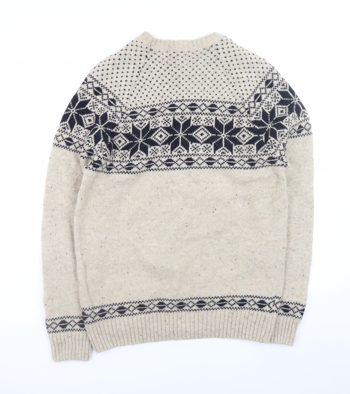 Mens UK Size M Criminal Beige Pullover Jumper