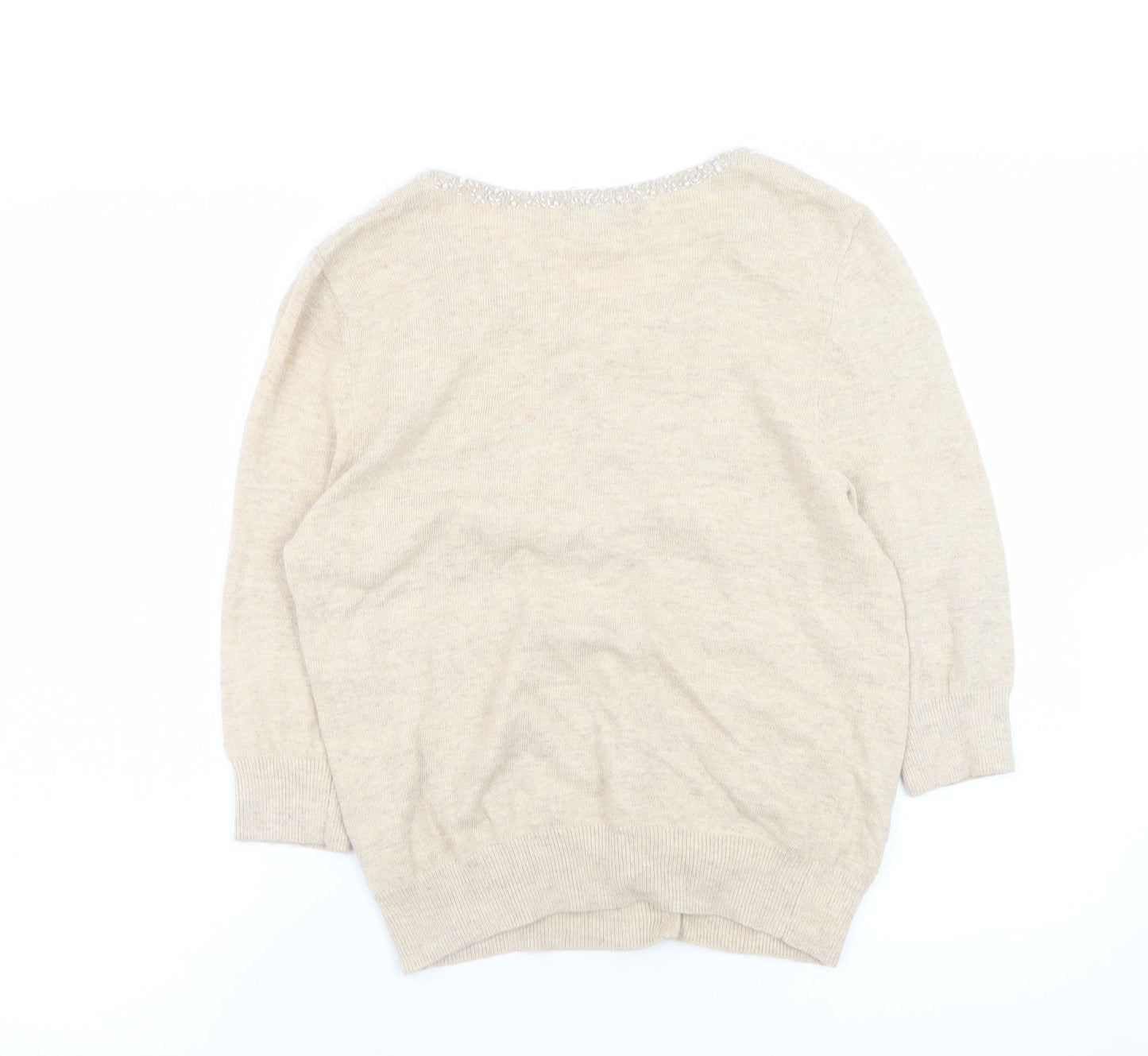 Womens UK Size 10 Edina Ronay Beige Cardigan Jumper