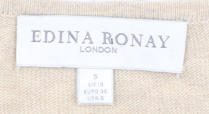 Womens UK Size 10 Edina Ronay Beige Cardigan Jumper
