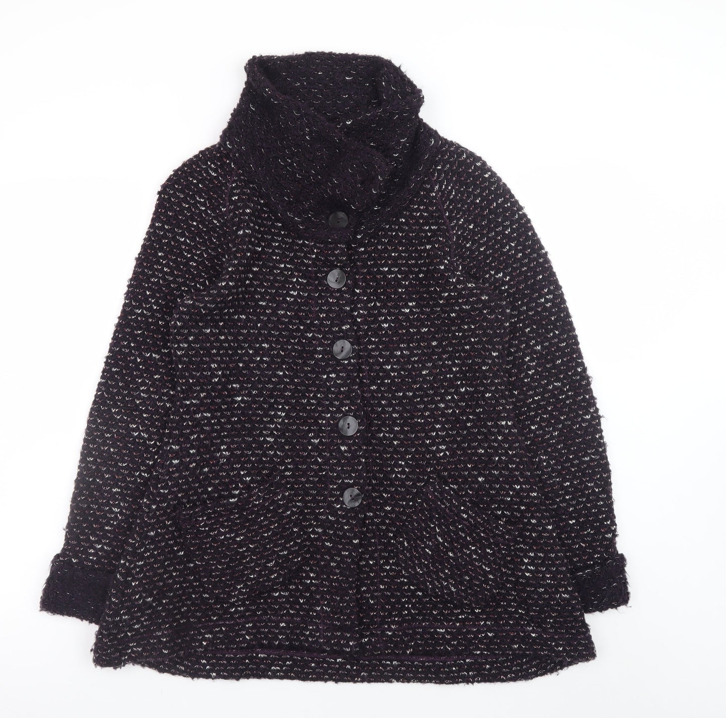 Womens UK Size S Sahara Black Cardigan Jumper