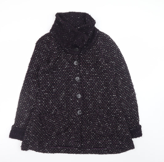 Womens UK Size S Sahara Black Cardigan Jumper