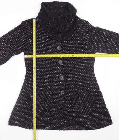 Womens UK Size S Sahara Black Cardigan Jumper