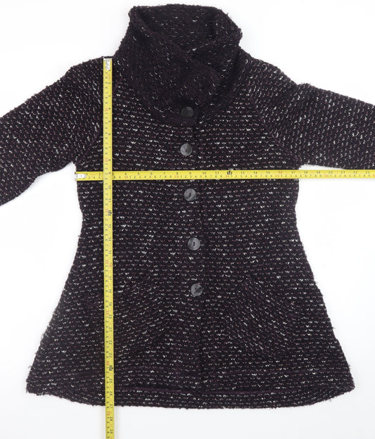 Womens UK Size S Sahara Black Cardigan Jumper