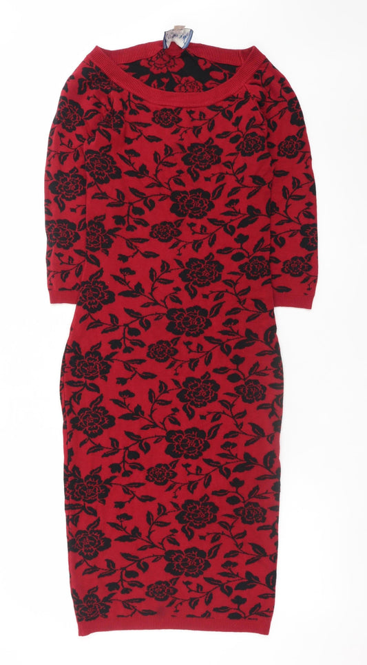 Womens UK Size 14 Collectif Vintage Bodycon Dress