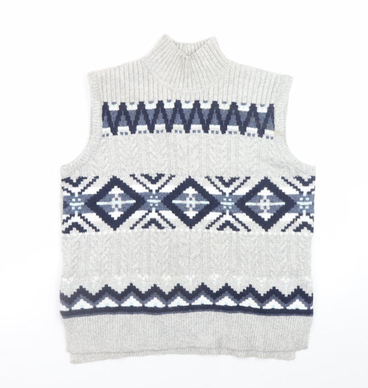 Mens UK Size M Marks and Spencer Grey Vest Jumper