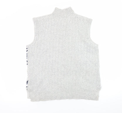 Mens UK Size M Marks and Spencer Grey Vest Jumper