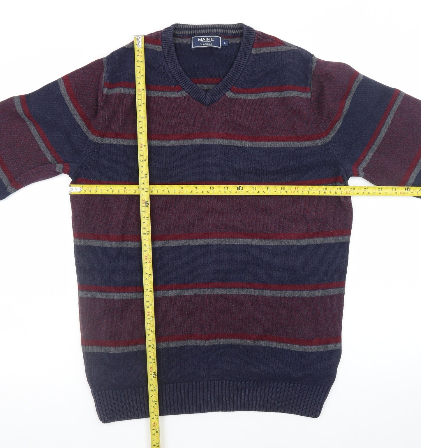 Mens UK Size S Maine New England Blue Pullover Jumper