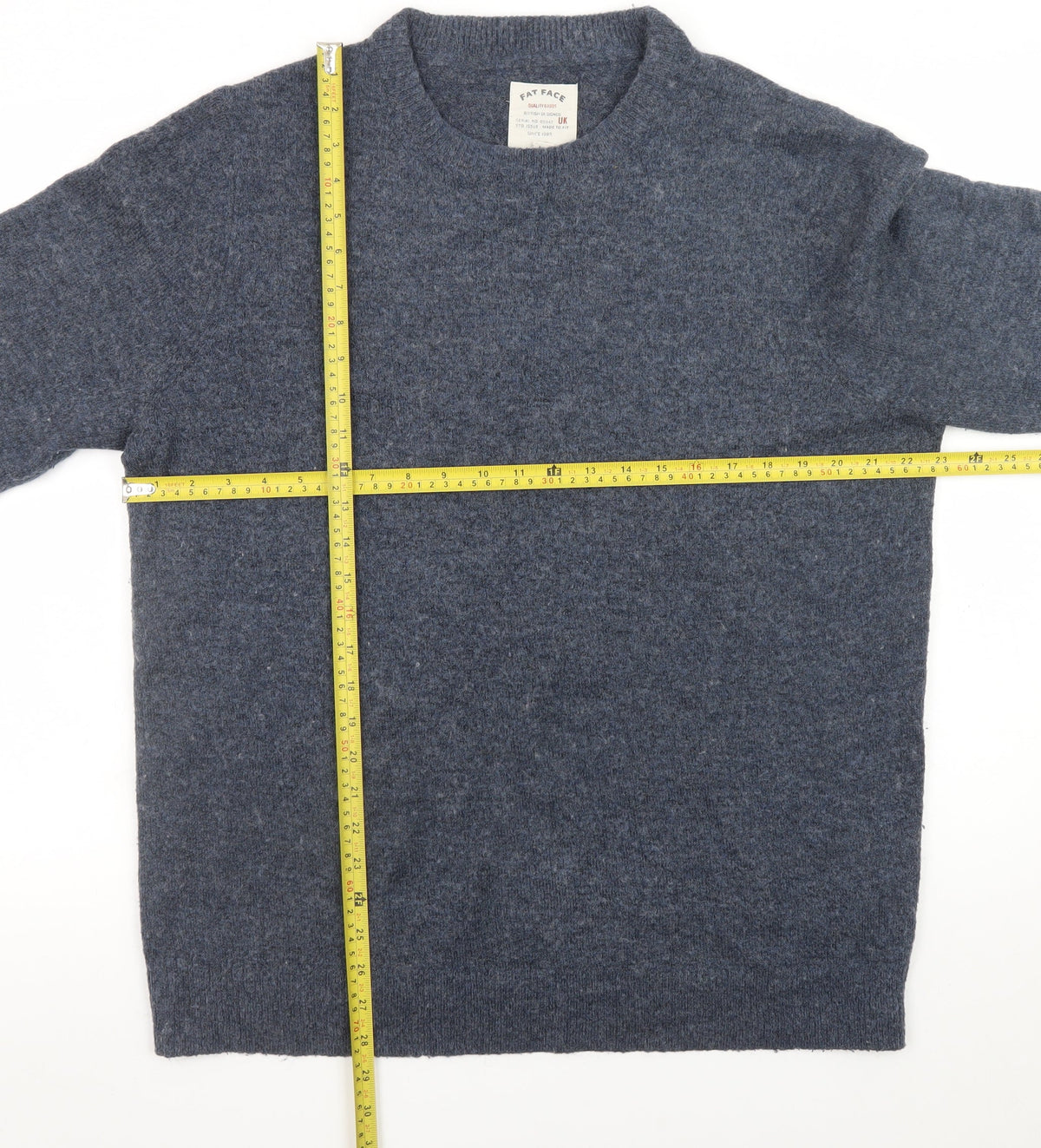 Mens UK Size L Fat Face Blue Pullover Jumper