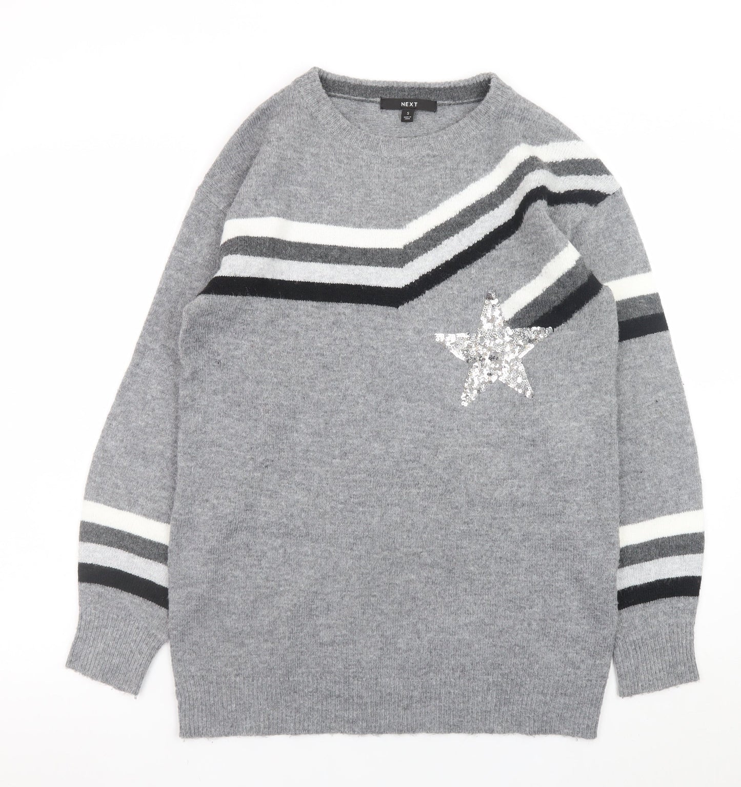 Womens UK Size S NEXT Grey Pullover Jumper