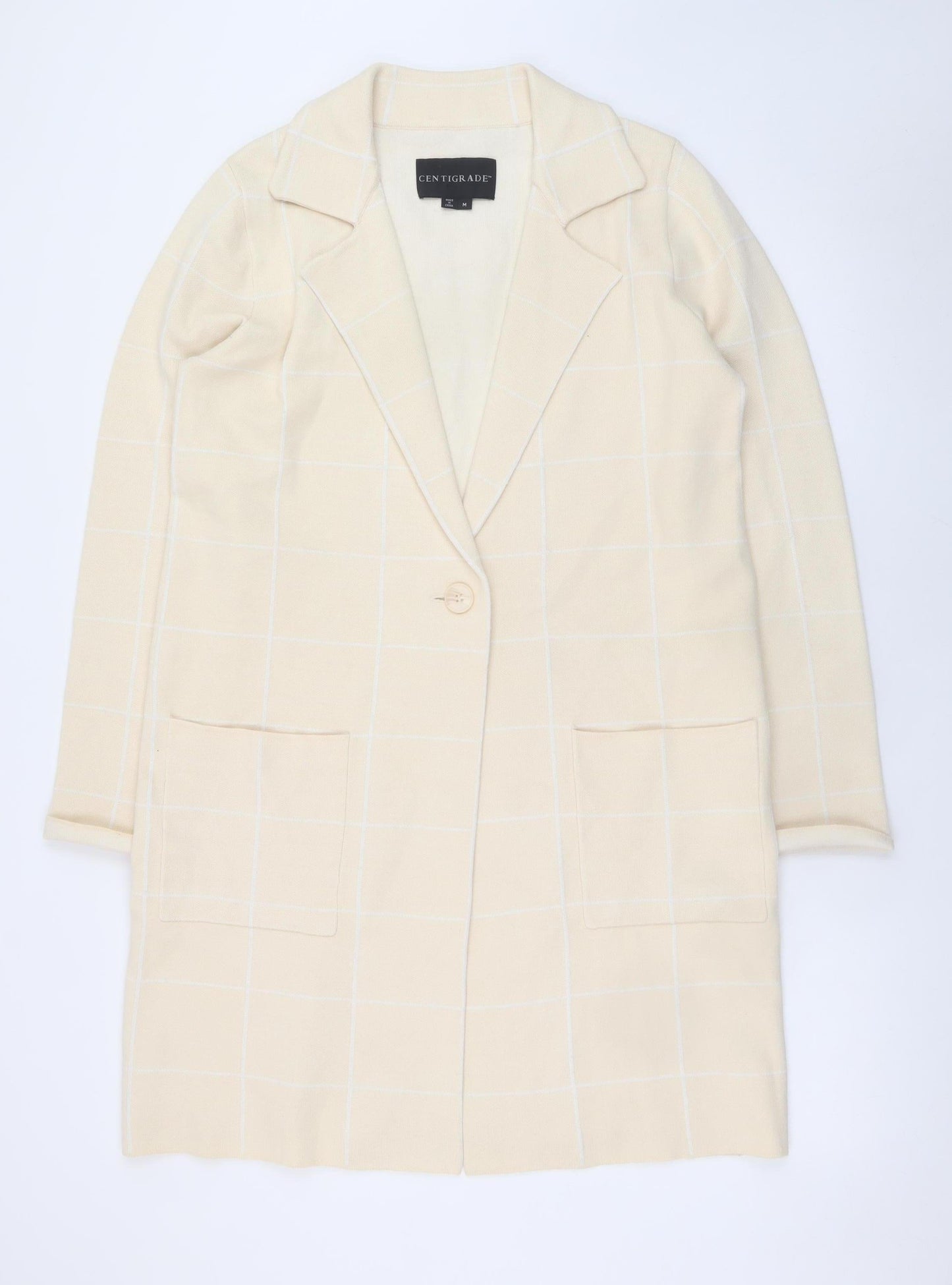 Womens UK Size M Centigrade Beige Overcoat
