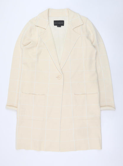 Womens UK Size M Centigrade Beige Overcoat