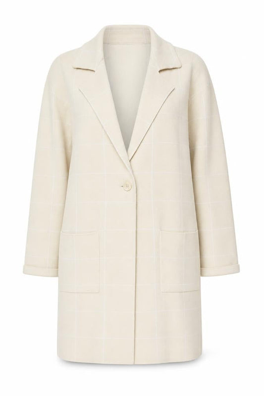 Womens UK Size M Centigrade Beige Overcoat