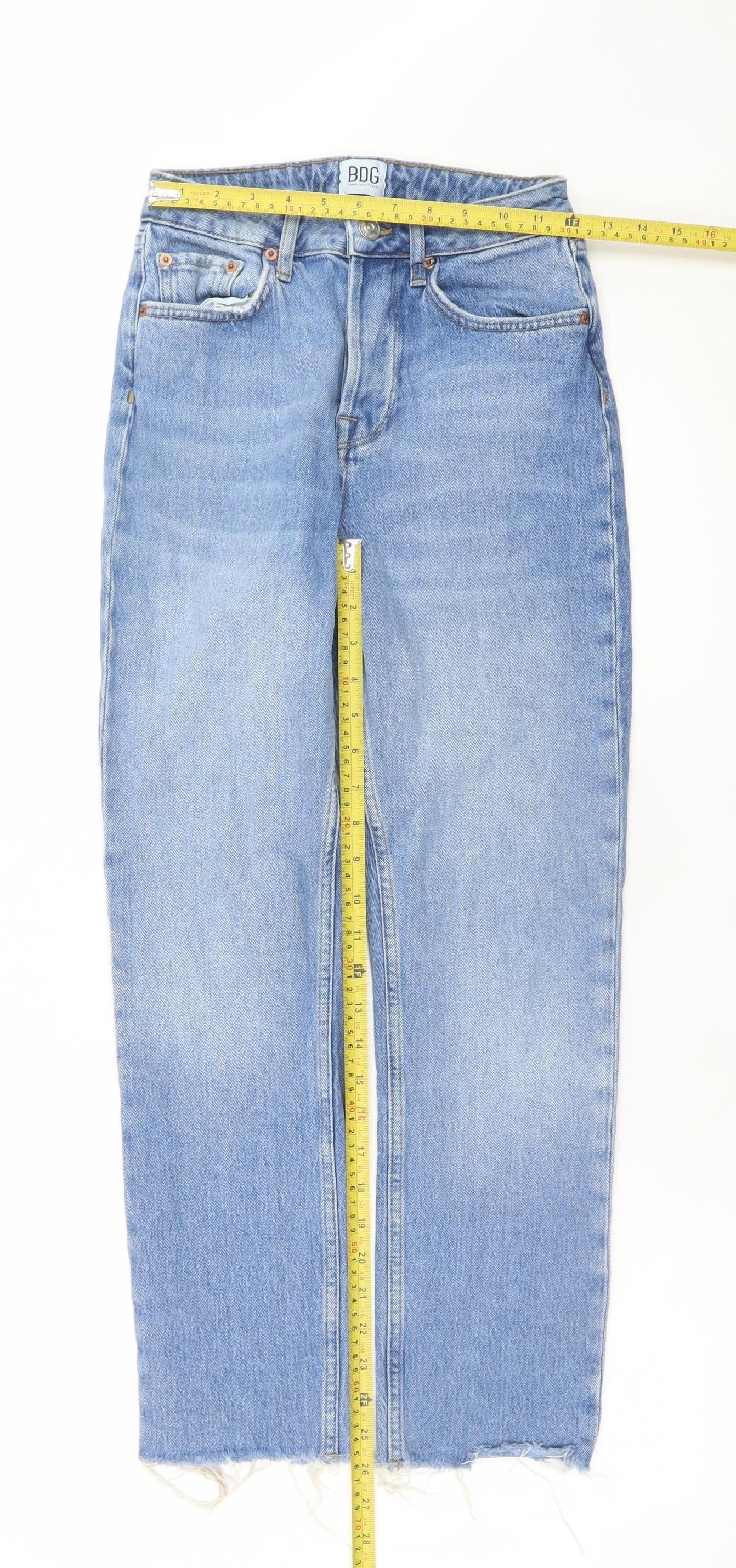 Womens UK Size 8 BDG Urban Outfitters Regular Fit Straight Blue Jeans