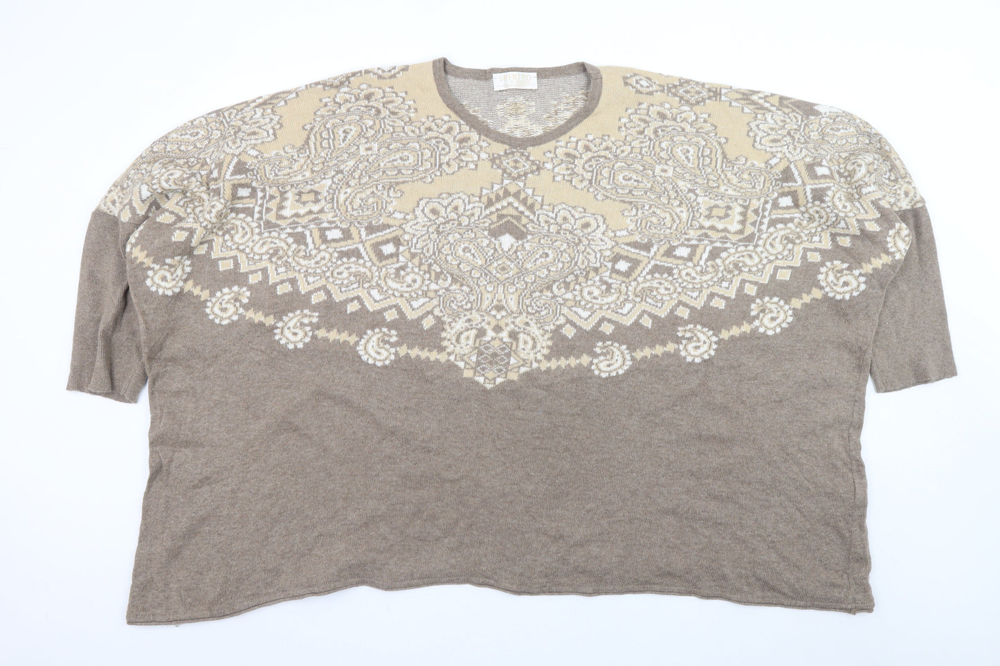 Womens UK Size L Spiritio di Artigiano Beige Pullover Jumper