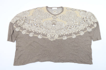 Womens UK Size L Spiritio di Artigiano Beige Pullover Jumper