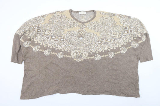Womens UK Size L Spiritio di Artigiano Beige Pullover Jumper