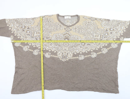 Womens UK Size L Spiritio di Artigiano Beige Pullover Jumper