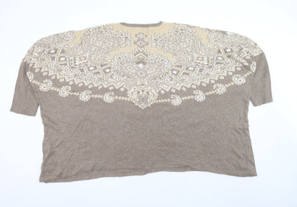 Womens UK Size L Spiritio di Artigiano Beige Pullover Jumper